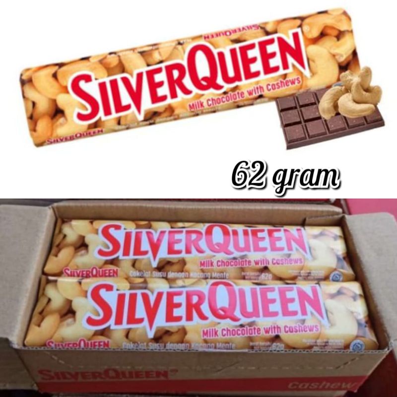 

Coklat Silverqueen cashew 62gr