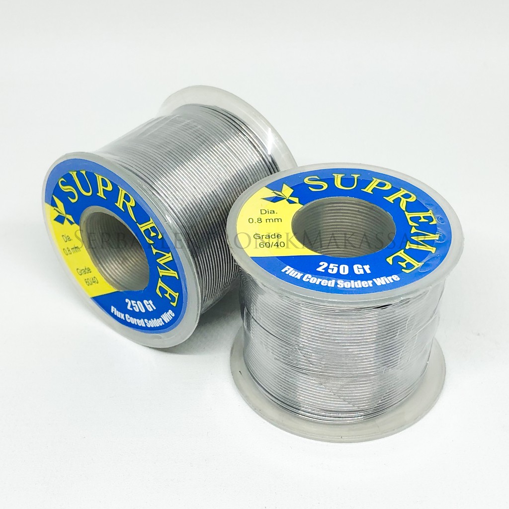 Timah Solder Supreme 1/4kg (250gr) 60/40% 0,8mm Flux Cored