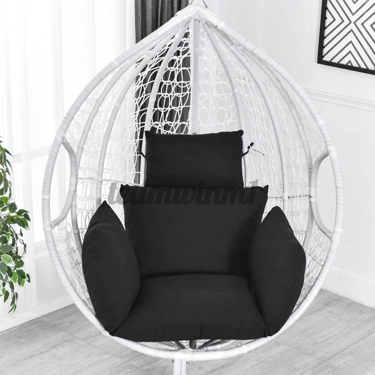 Swing Seat Pillow Chair Cushion Mat Hanging Indoor Outdoor Patio Egg Chair Pad Shopee Indonesia