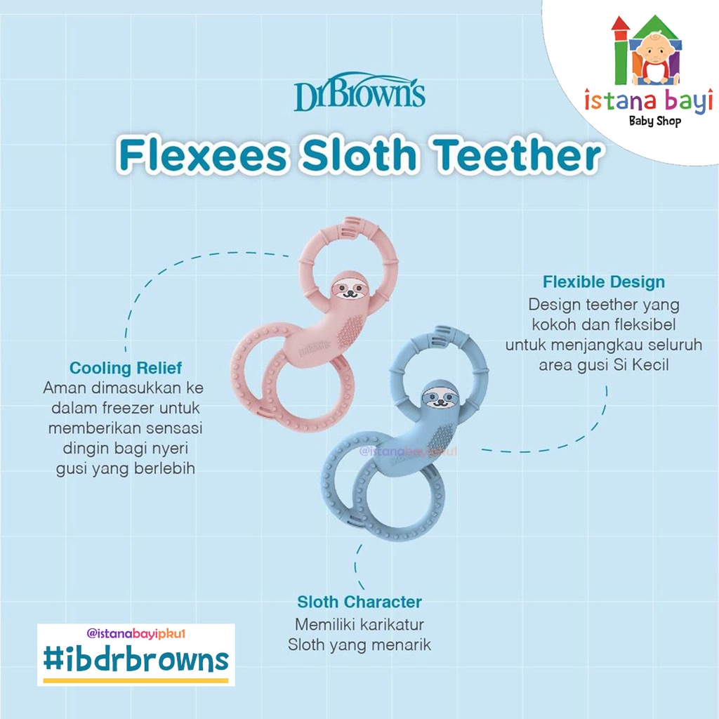 Dr Browns Sloth Limbed Silicone Teether TF010/ Gigitan Bayi