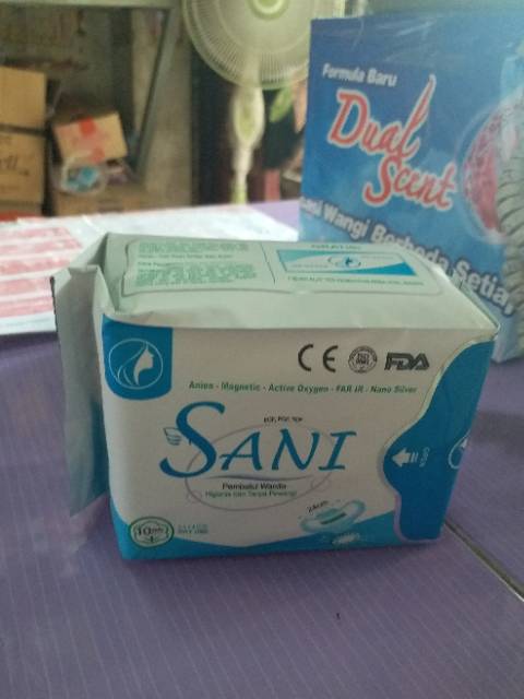 SANI PEMBALUT WANITA PREMIUM BIRU 10 PCS