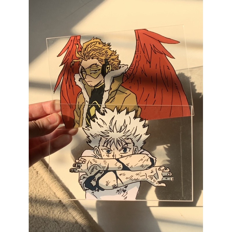 PAINTING ON ACRYLIC HAWKS AND KILLUA VER | BOKU NO HERO | HERO ACADEMIA | ANIME | HUNTERXHUNTER