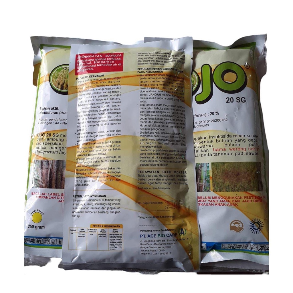 Ojo 20 SG 250 Gr Insektisida Hama Wereng Coklat Pada Tanaman Padi  Ojo 20 SG Bahan Aktif Tenchu 20 Sg Plenum