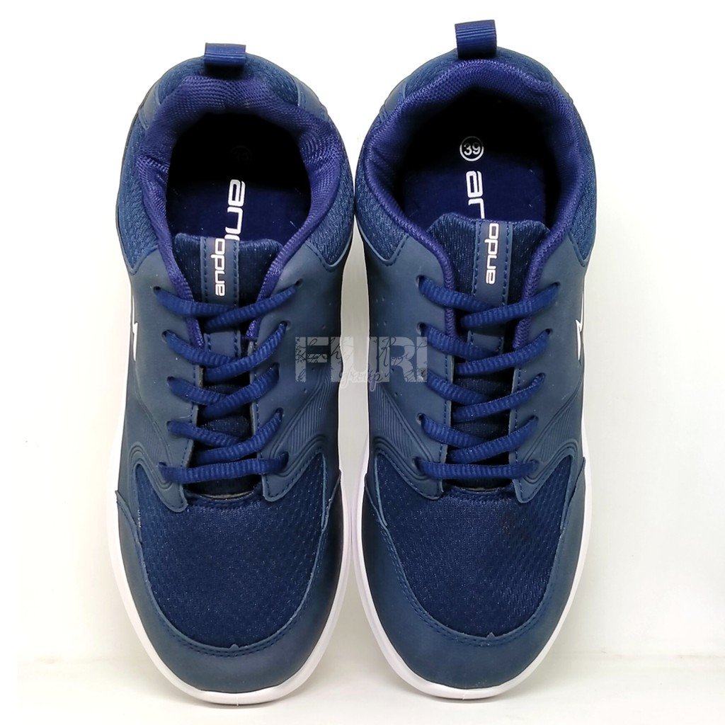 FIURI - ANDO ORIGINAL - BABBA 39-43 BIRU NAVY - SEPATU SNEAKERS SPORT KANVAS SOL KARET ANAK LAKI-LAKI - SEPATU KETS CASUAL FASHION TRENDY PRIA DEWASA - SEPATU OLAHRAGA LARI FITNES SENAM KERJA KULIAH BERTALI COWOK MURAH PROMO DISKON BONUS KAOS KAKI
