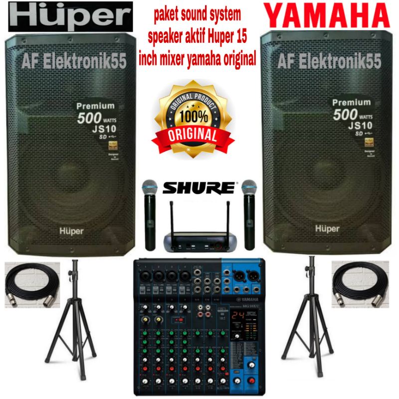 Paket Sound System Yamaha Speaker Aktif Huper 15 Inch Original