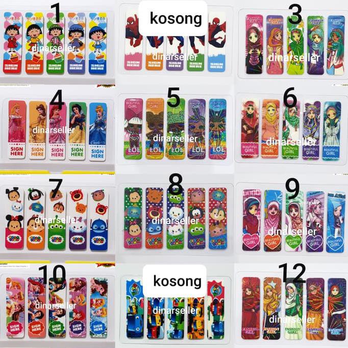 

STICKY NOTES PLASTIK STICK MARKER / PEMBATAS BUKU HALAMAN (GROSIR)