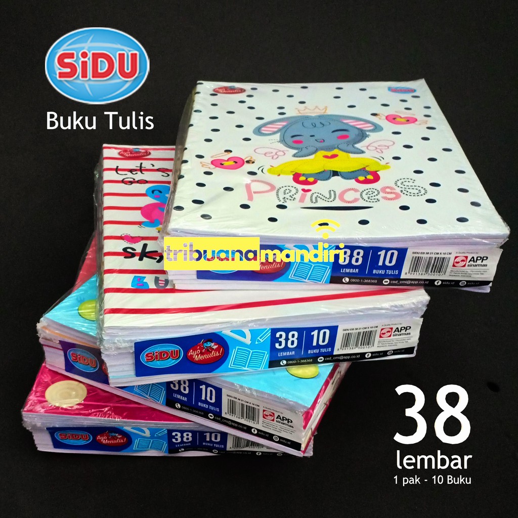 Buku Tulis Sidu Sinar  dunia 38 lembar 1pak 10buku 