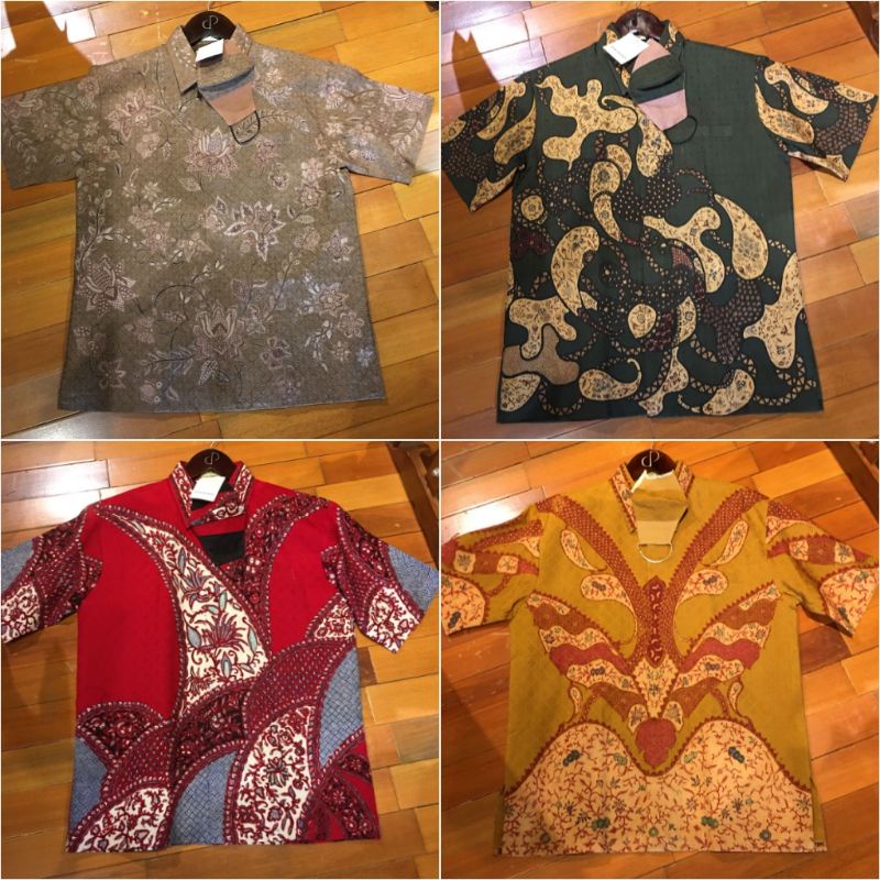 Kemeja Batik Pria + Masker by Dian Pelangi LIMITED EDITION Baju Atasan Batik Viscos Tulis Kerja Kant