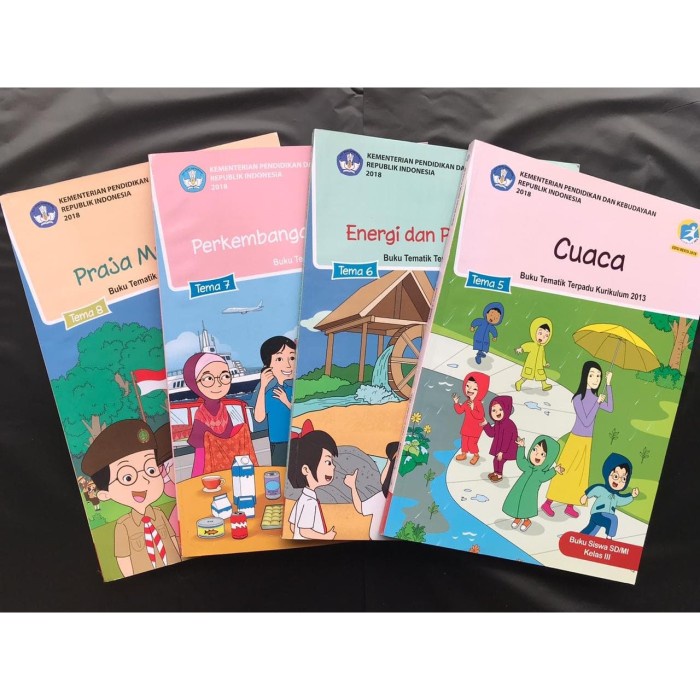 

❤BISA COD❤ PAKET buku TEMATIK DIKBUD K13 Smester II kelas 3 SD/MI