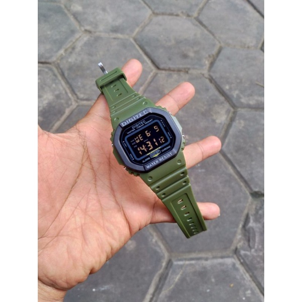 Jam tangan outdoor digitec green army original