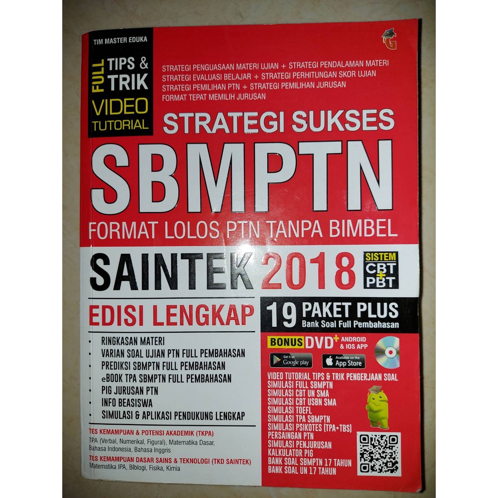 [Buku SBMPTN Saintek] Buku Strategi Sukses SBMPTN Saintek 2018 (preloved/second)