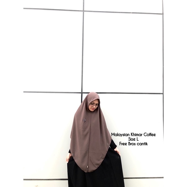 [COD] MALAYSIAN KHIMAR MATERIAL BABYDOLL ARMANY BY RURIHIJABSYARI-Coffee