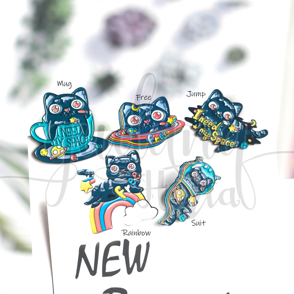 Pin Need My Space Cat Pin Bros Unik Kucing Broch Wanita GH 208766