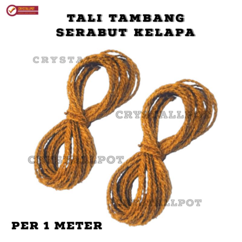 tali tambang sabut serabut kelapa tali ijuk cocofiber - PER METER