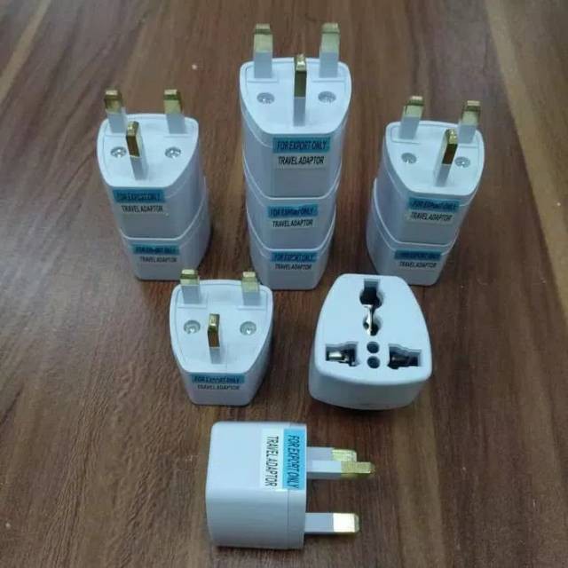 Colokan kaki 3 travel Singapure Hongkong UK UAE adapter converter steker