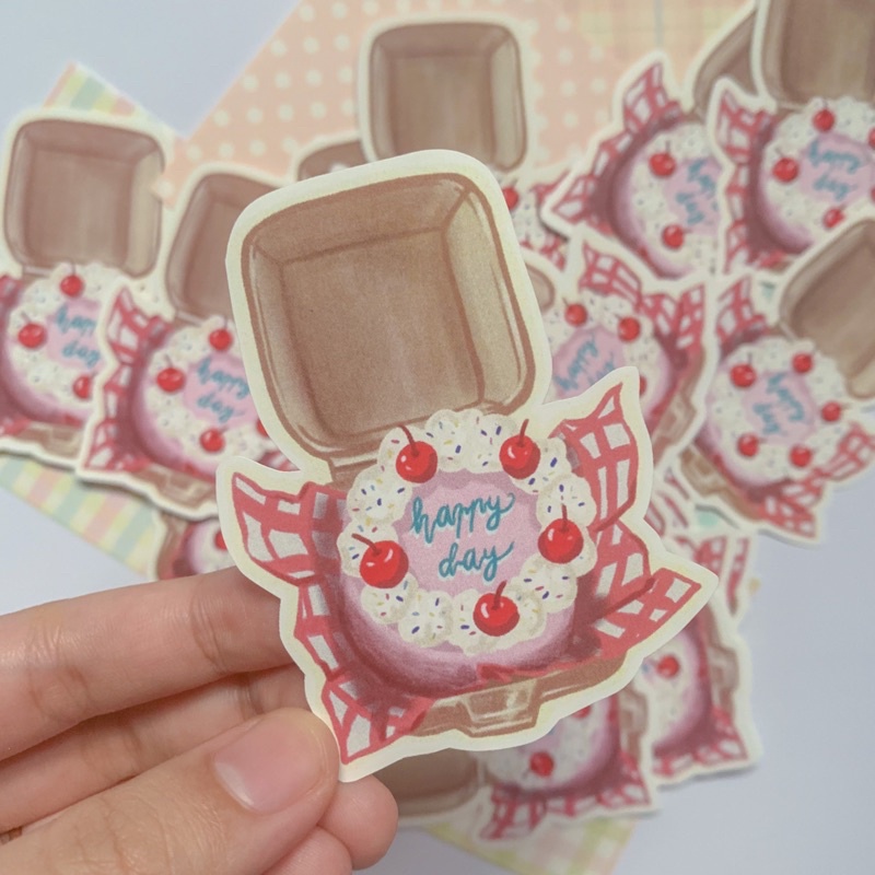 

Korean Cake Sticker (Die Cut sticker)