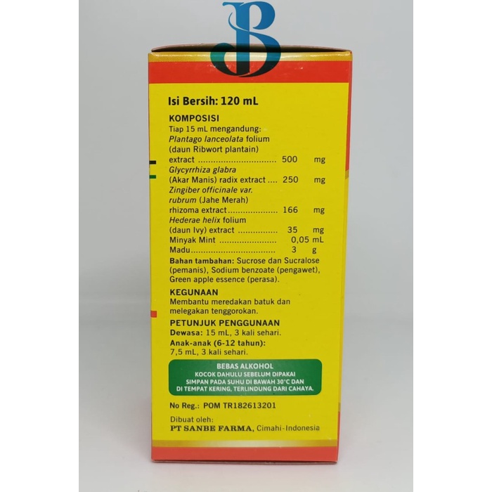 HECOSAN SYRUP HERBAL 120 ML - OBAT BATUK HERBAL SIRUP 120ML TERMURAH