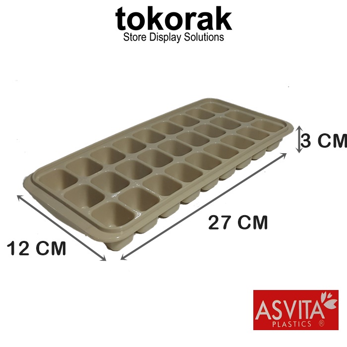 CETAKAN ES BATU SEGI 27 SEKAT ASVITA RIT- 848 -ICE CUBE TRAY