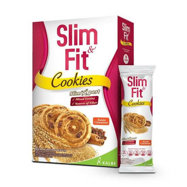 SLIM &amp; FIT COOKIES  220 GRAM (10x22gr) RAISIN CINNAMON, DARK CHOCOLATE