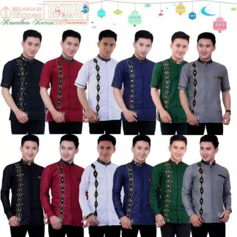 Baju Koko Pria Lengan Pendek Koko Kurta Sakka Asakhi Collection