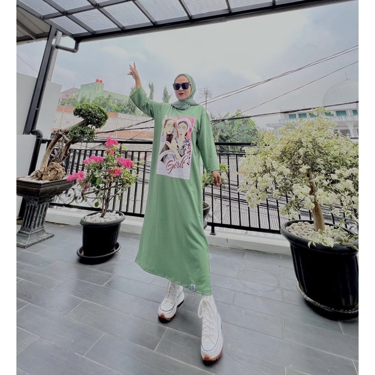 midi hijab karakter midi tumblr kaos viral kaos oversize