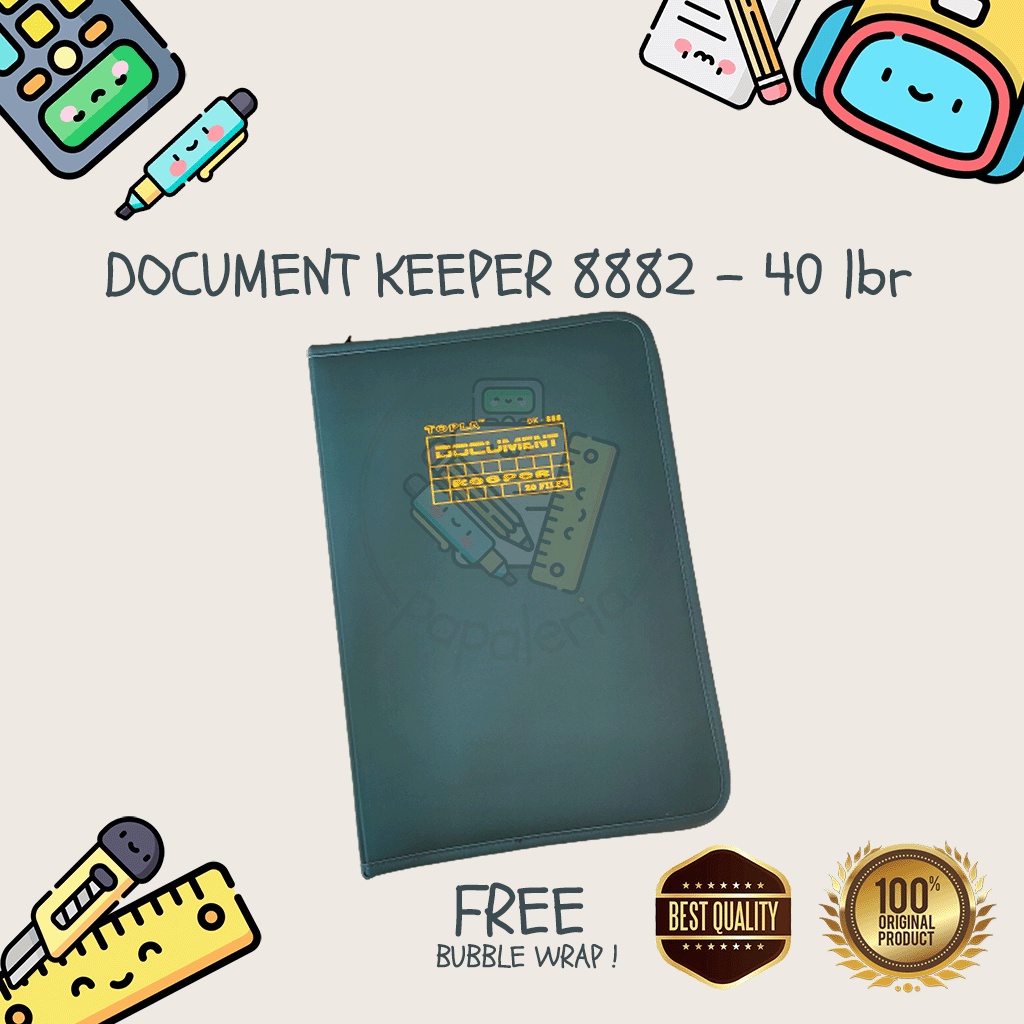

TOPLA - Dokumen Keeper / Map Dokumen Ijazah / Map Dokumen ukuran Folio / Dokumen Keeper Anti Air Ukuran F4 isi 40 Lembar