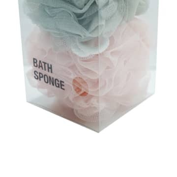 INFORMA - Ataru Set 2 Pcs Spons Mandi Pink Abu BATH SPONGE PINK GREY