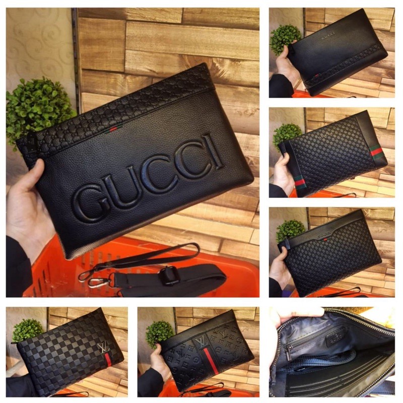 Tas Wanita CLUTCH GUCCI CLUTCH FASHION CLUTCH PRIA WANITA  HIGH QUALITY multifungsi A3Q3 keren fashi