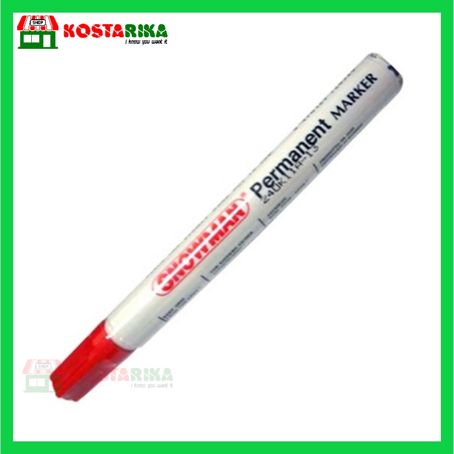 Spidol Permanent Spidol Snowman Permanen Hitam Biru Merah Satuan