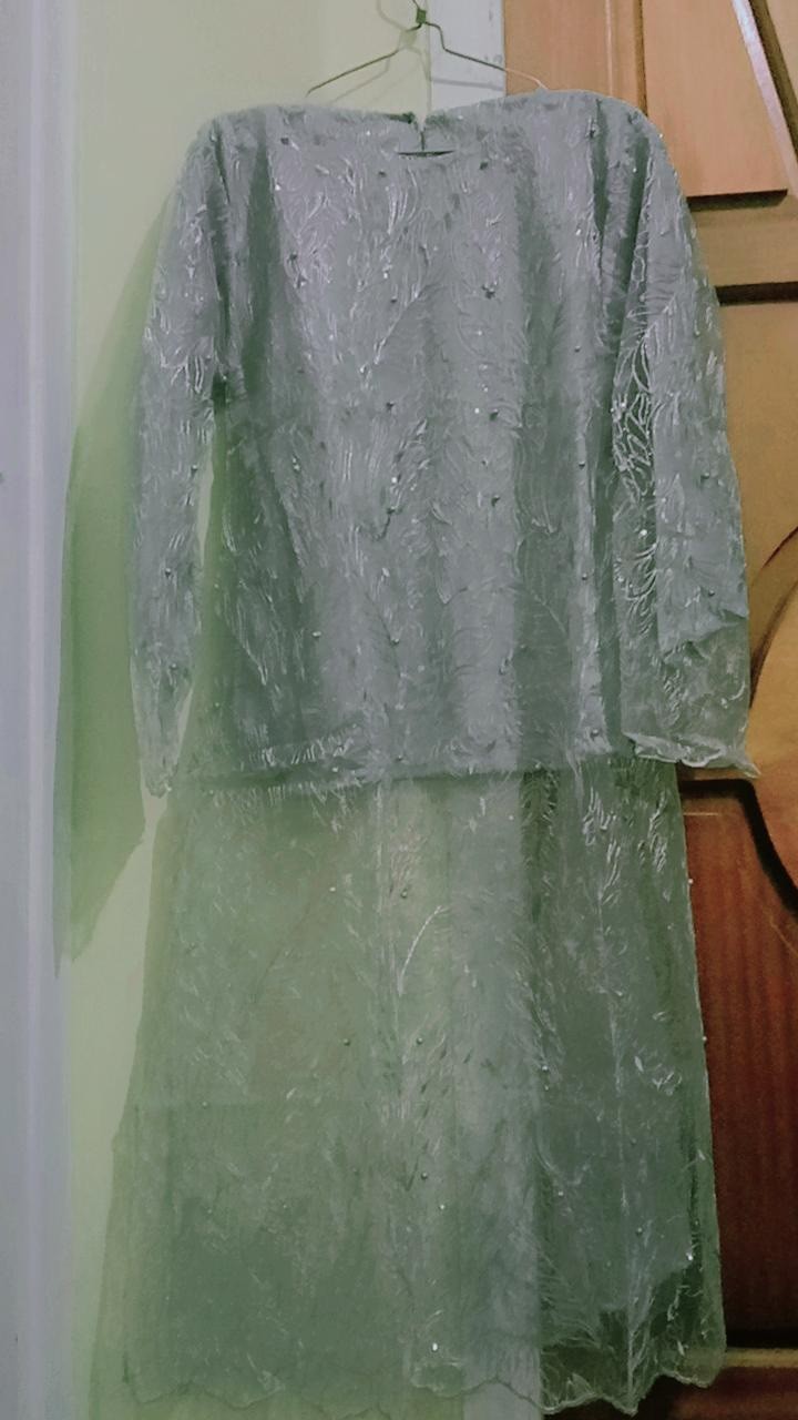 (ori _5 Varian Warna) Wou Batik Couple  amalia Brokat -modern Batik Sarimbit Brokat Kebaya - Ljf