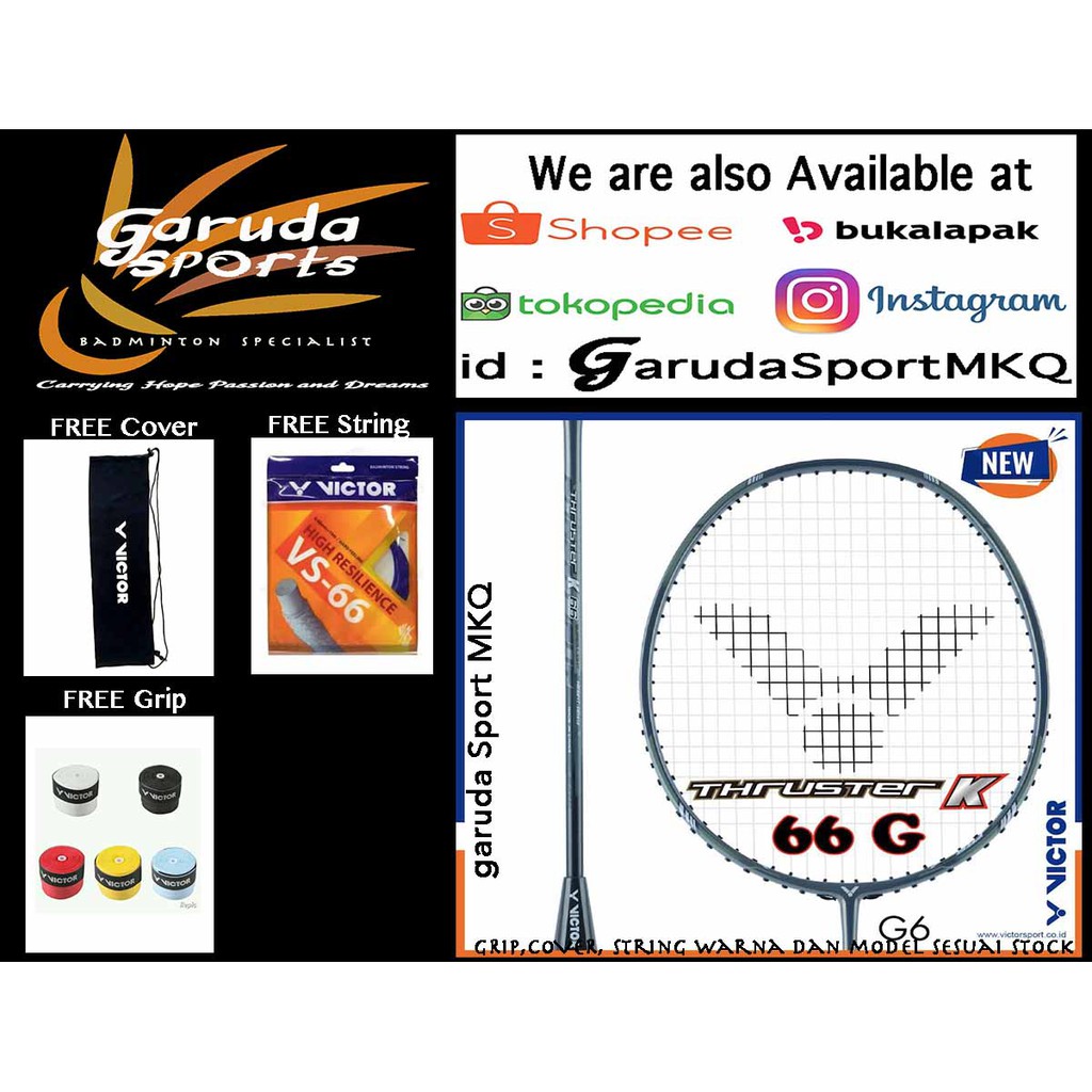 Raket Badminton Victor Thruster K 66G Raket Victor Thruster K 66 G