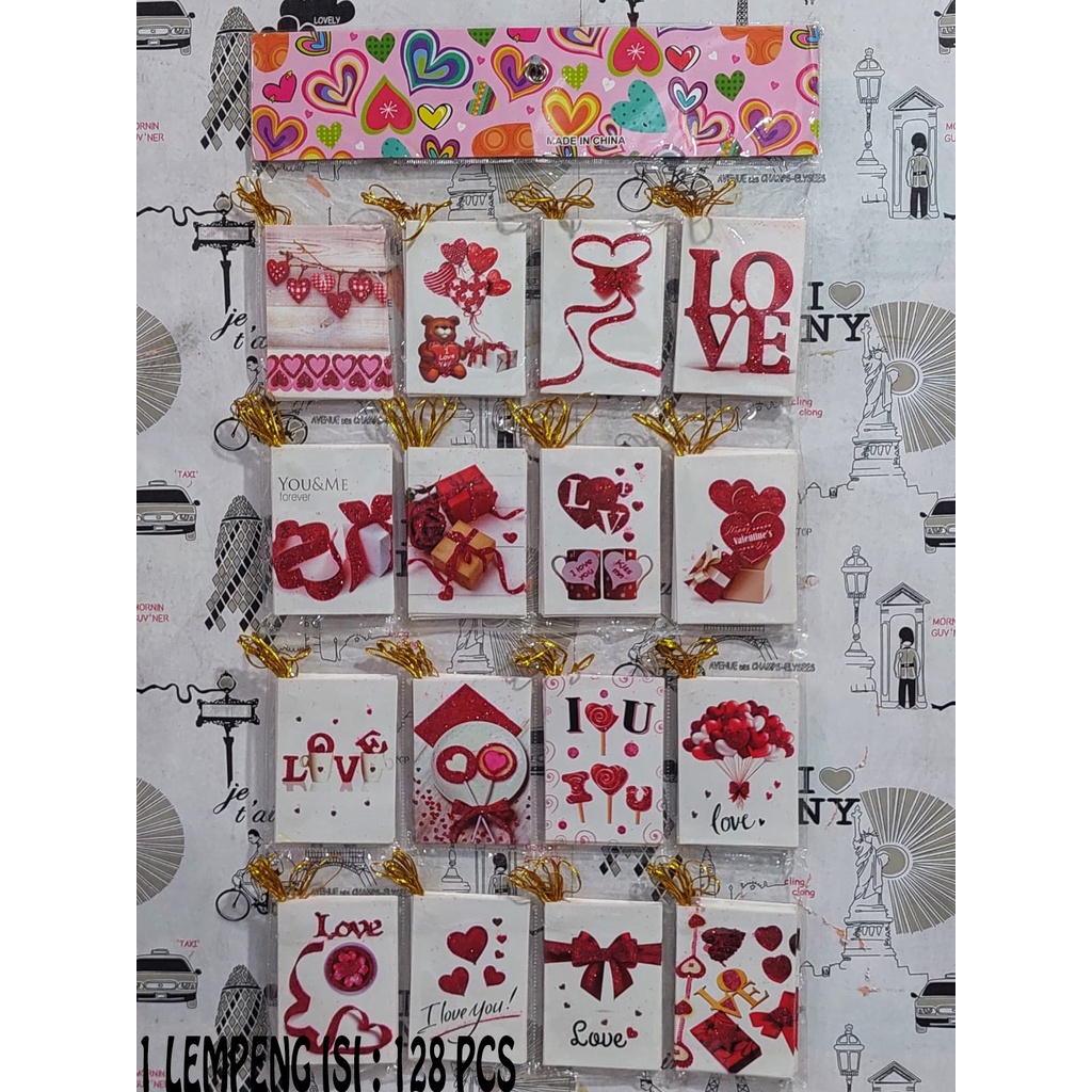 Kartu Ucapan/Card Wishes Wedding, Valentine, Dll. Per1Lempeng/Pack