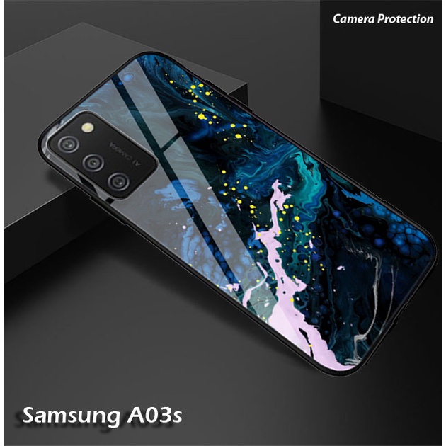 (SC05) Softcase Glass Kaca Samsung A03s - Kesing Hp - Softcase Glass Hp Samsung A03s - Softcase Kaca