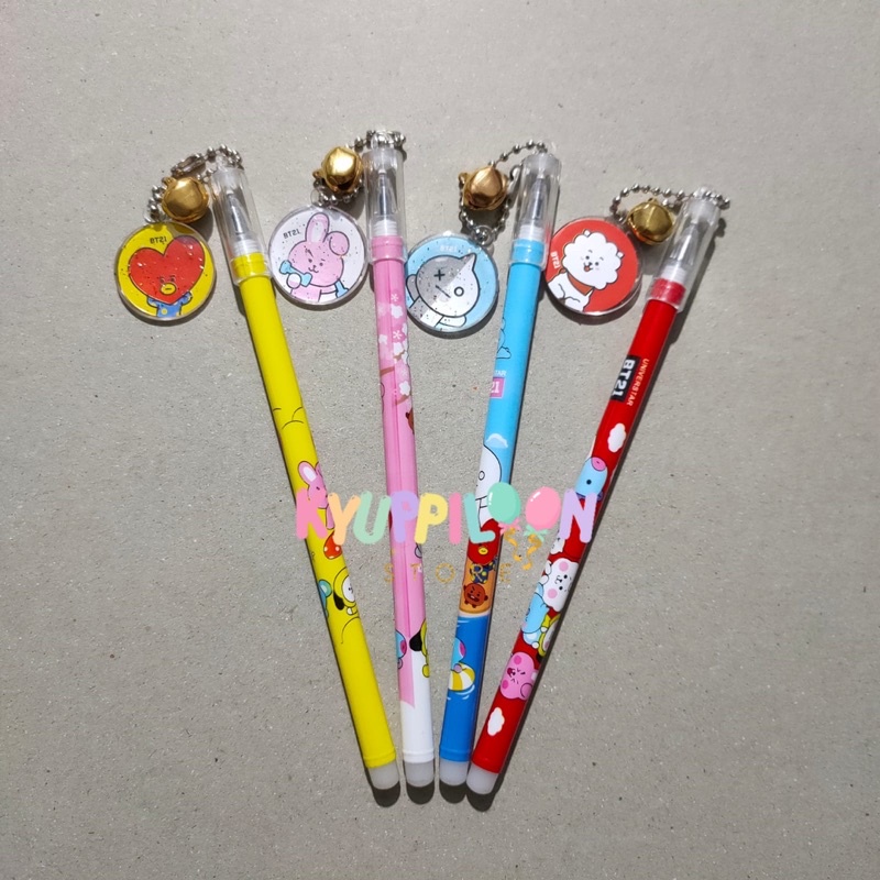 

1 Lusin Gel Pen Pin BTS 7571 / Pulpen BTS kartun