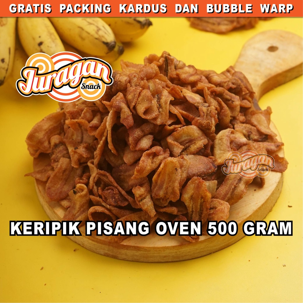 KERIPIK PISANG OVEN 500 gram snack kiloan makanan ringan jajanan cemilan camilan manis murah