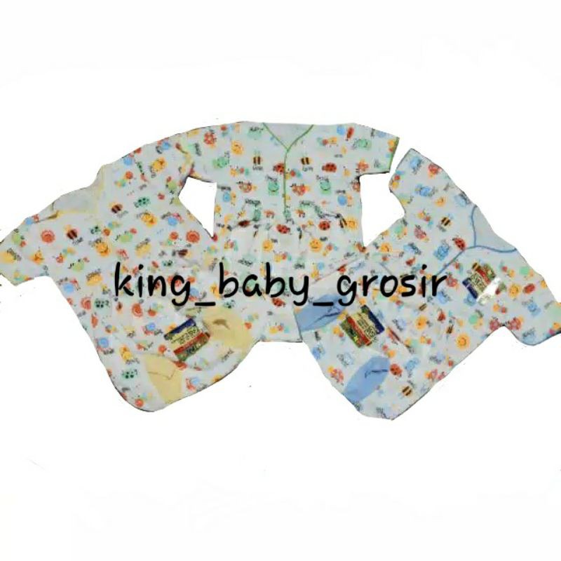 SETELAN BAYI BAJU PENDEK CELANA POP MOTIF 3PASANG SNI