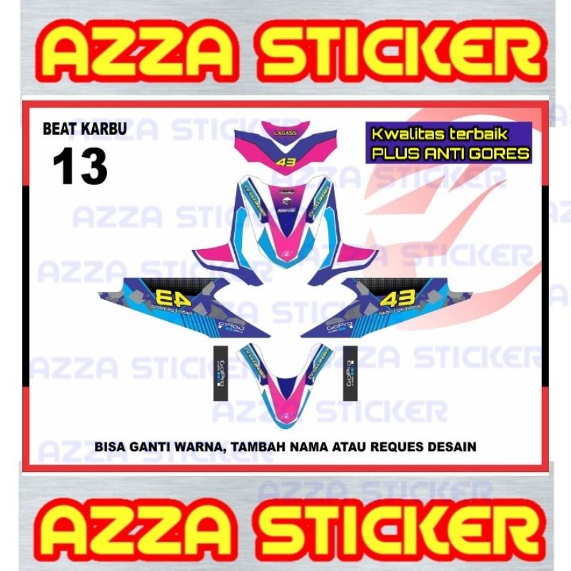 Decal Beat Karbu Full Body Stiker Decal Beat Karbu Full body 13