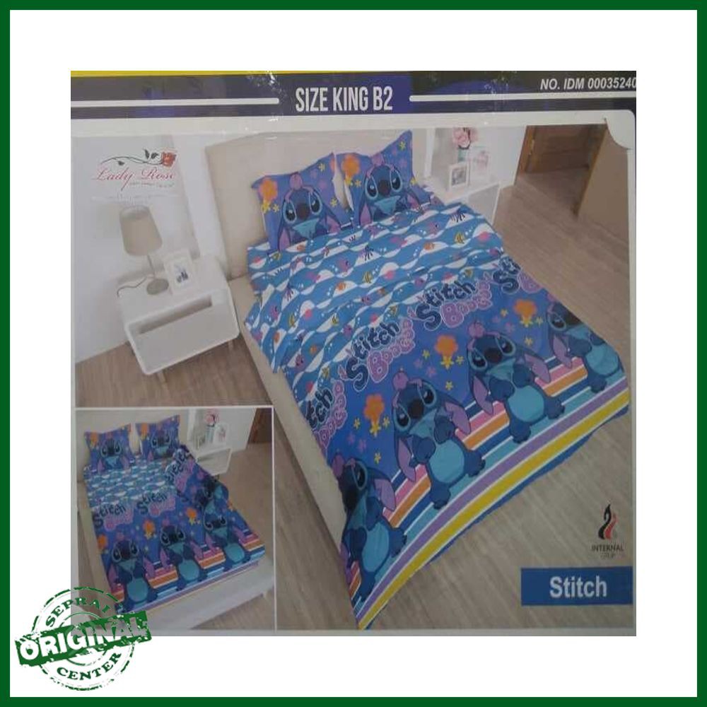 SEPREI LADY ROSE / SPREI LADY ROSE STITCH No.1 KING 180 SEPRAI DISNEY IKAN UBUR LAUT