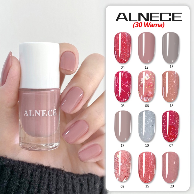 ALNECE 【Bisa Sholat✔️】 40 warna kutek peel off kutek/HALAL KUTEKS/cat kuku halal muslimah Gel Nail polish