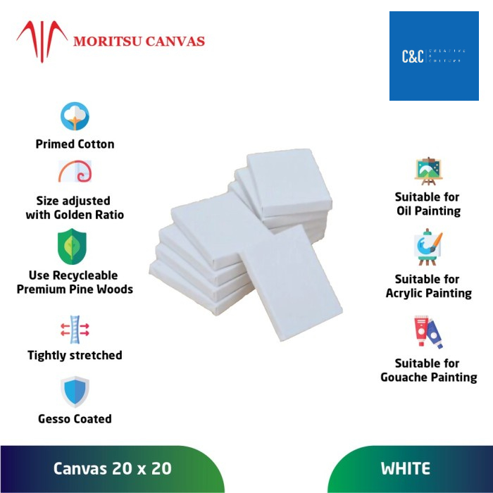 

Kanvas Lukis Moritsu 20 x 20 Student Edition - Moritsu Canvas 20 x 20