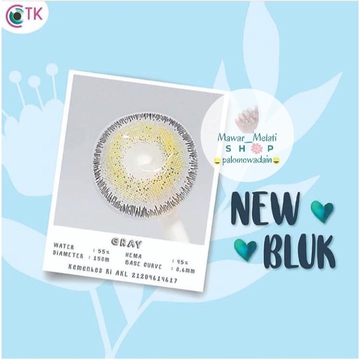 Softlens NEWBLUK orginal / softlen newbluk diameter 15 PLANO