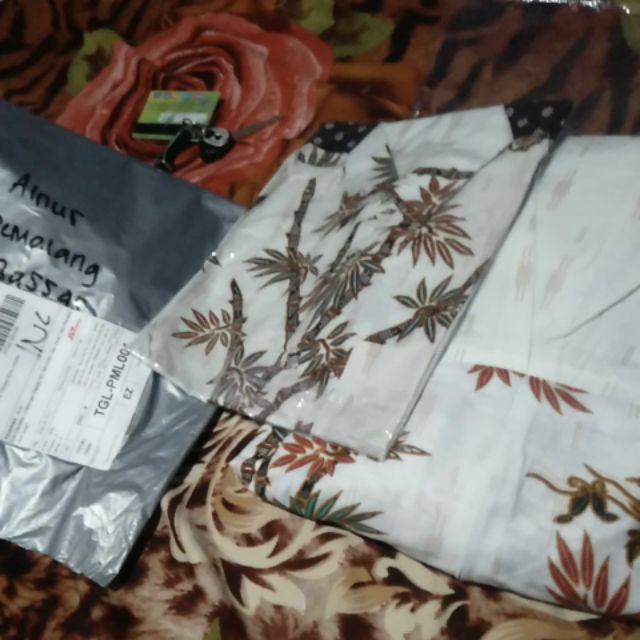 Baju Batik Couple Gamis Batik Keluarga Sogan Modern Bi3 Motif Bambu Terbaru