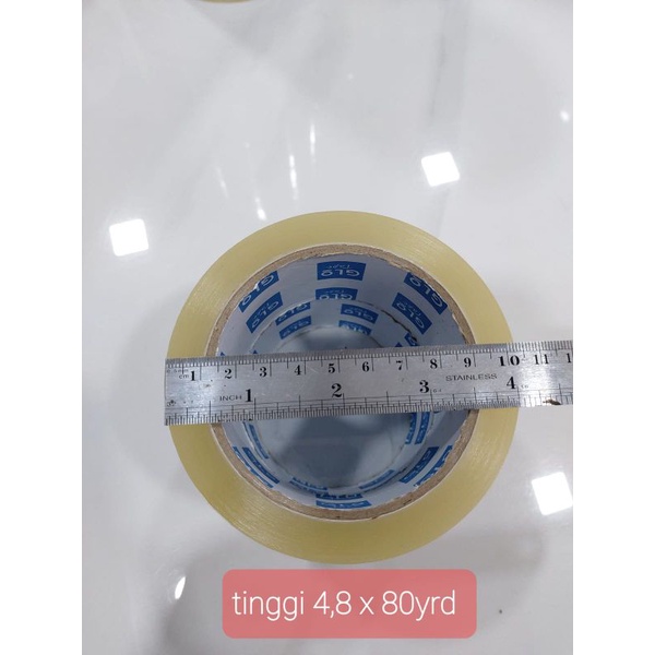

Lakban murah merk Glo tape 80 yard, 90 yard dan 100 yard coklat dan bening