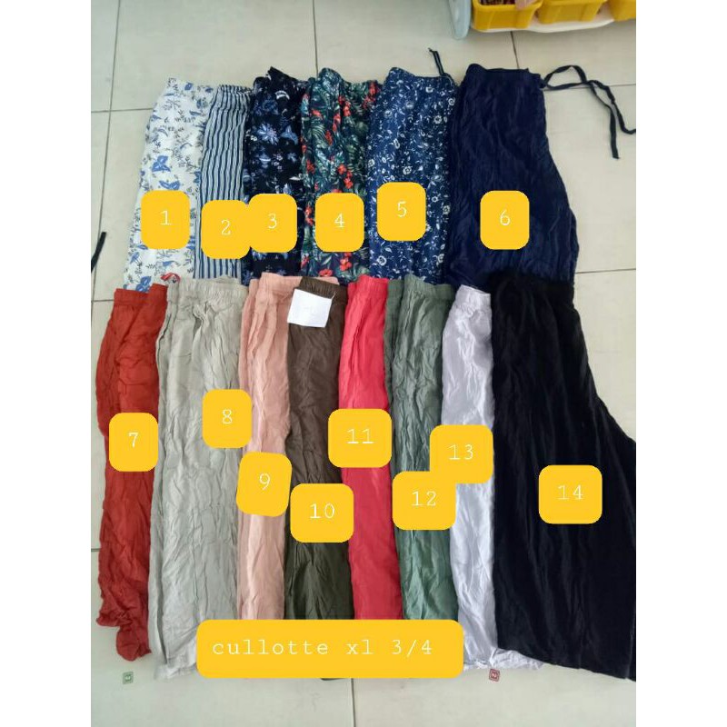 Uniqlo cullotes relaco.  Celana kulot wanita.  Branded-3