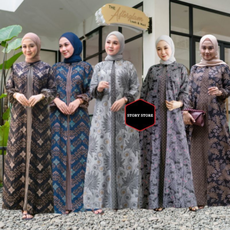 Batik Aleaa Gamis Super Jumbo 5L Terbaru 2022