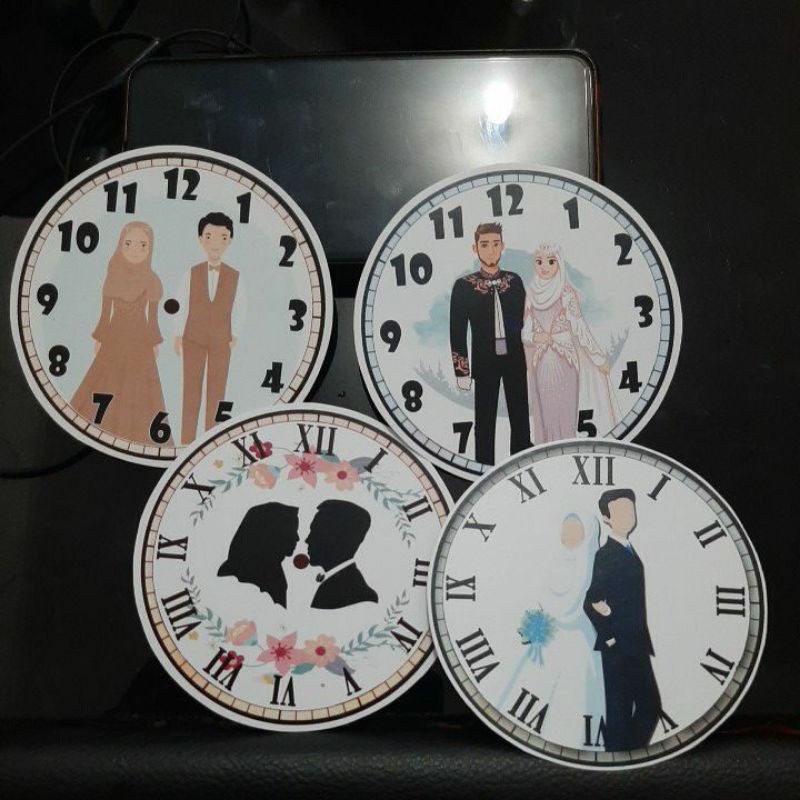 10cm latar Jam/jam dinding mahar/ jam untuk mahar/latar jam mahar/latar jam/jam mahar kawin/jam mini