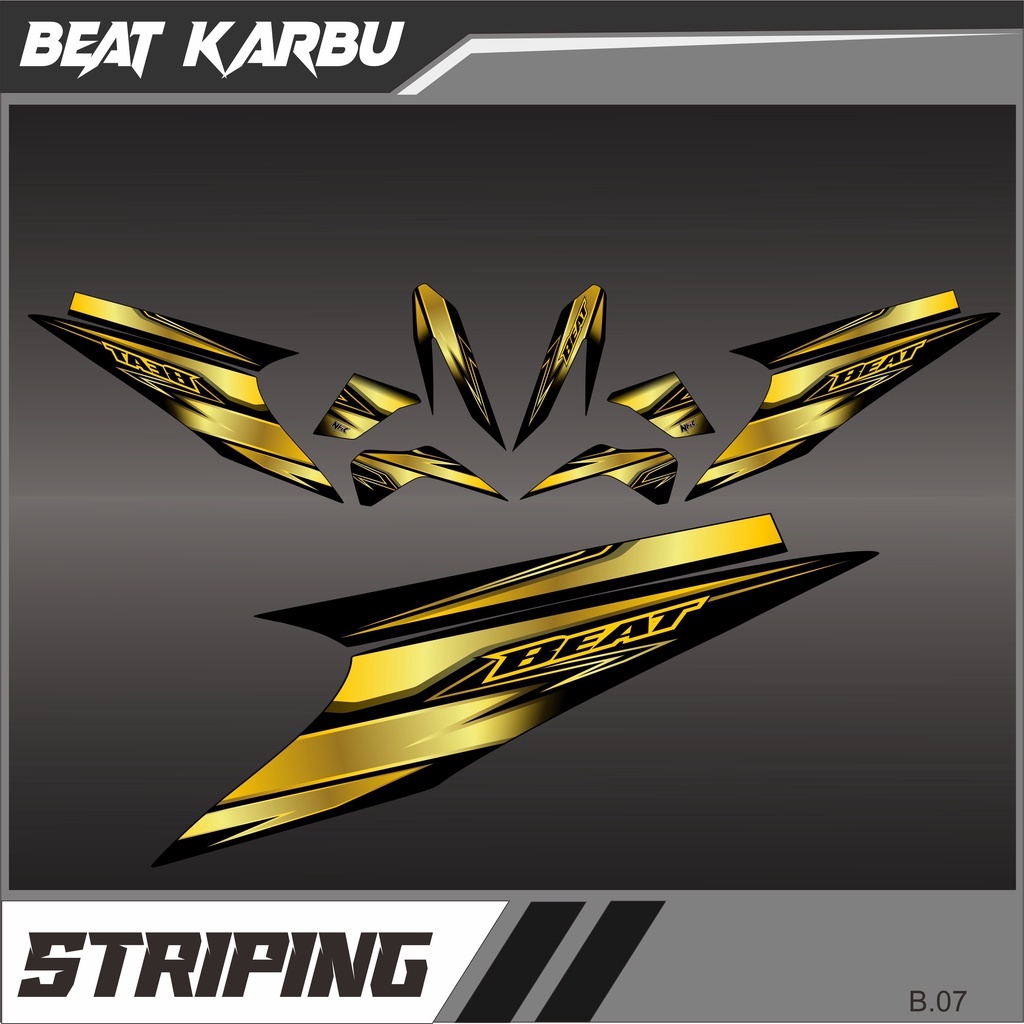 Jual STRIPING HONDA BEAT KARBU CUSTOM RACING SANGAT COCOK UNTUK