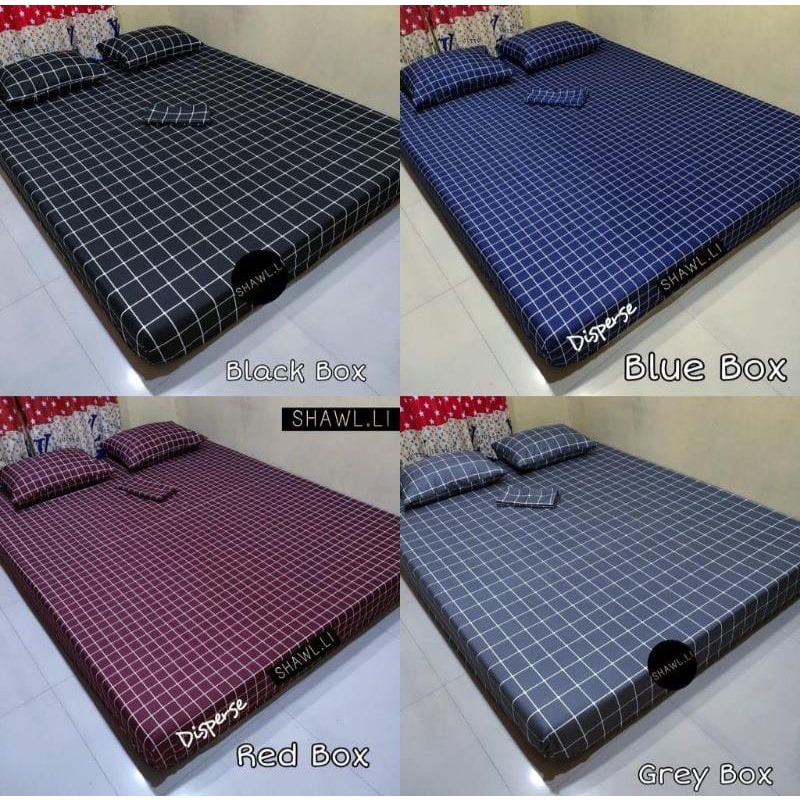 Sprei kotak aesthetic ukuran 120 x 200 160 x 200 180 x 200