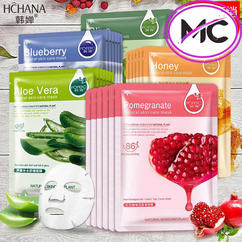 Masker Wajah Korea Beauty Korean Standard Murah Original Natural Sheet Mask Rorec HC Hana Asli Perawatan Muka Pencerah Pelembab Pemutih