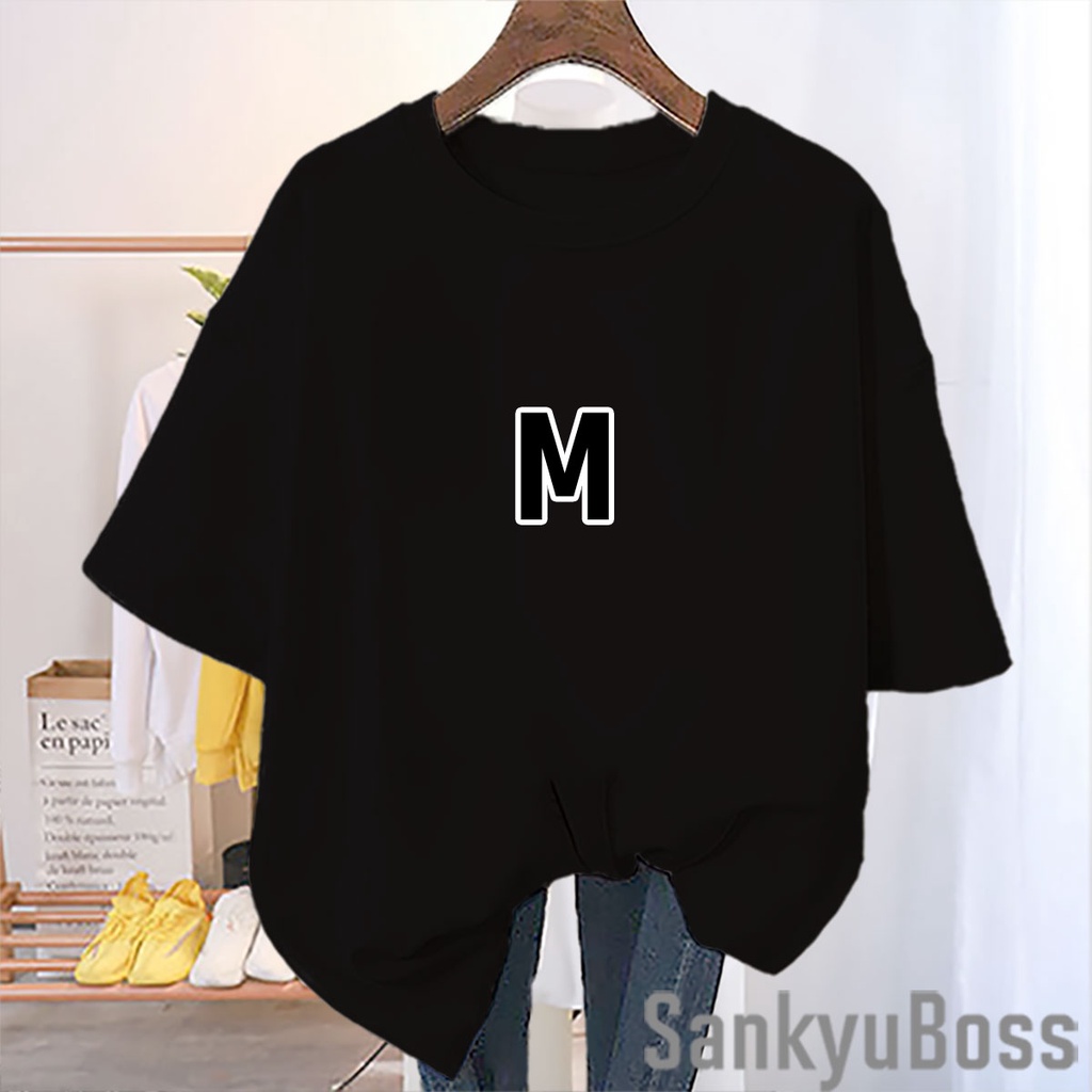 SANKYUBOSS - KAOS INISIAL M / TSHIRT OVERSIZE TEE